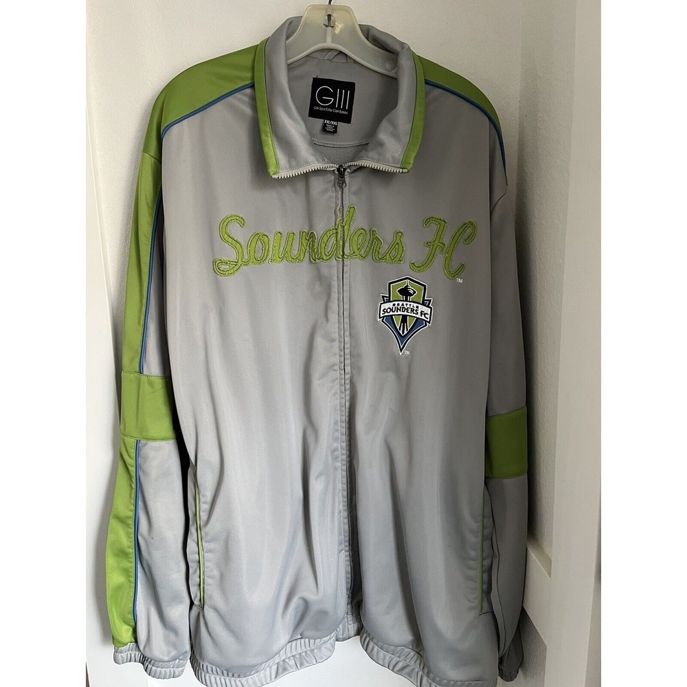 Seattle Sounders Embroidered GIII Sports Carl Banks Jacket Full Zip Men's XXL‎